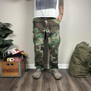 Vintage 90s military Tactical utility cargo pants woodland camo propper 34x30